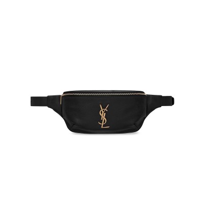 YSL CASSANDRE CLASSIC BELT BAG IN GRAIN DE POUDRE EMBOSSED LEATHER (25*14*3.5cm) 